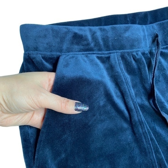 Time And Tru Velour Velvet Pants Midnight Blue Size XXL 20 - Picture 5 of 12